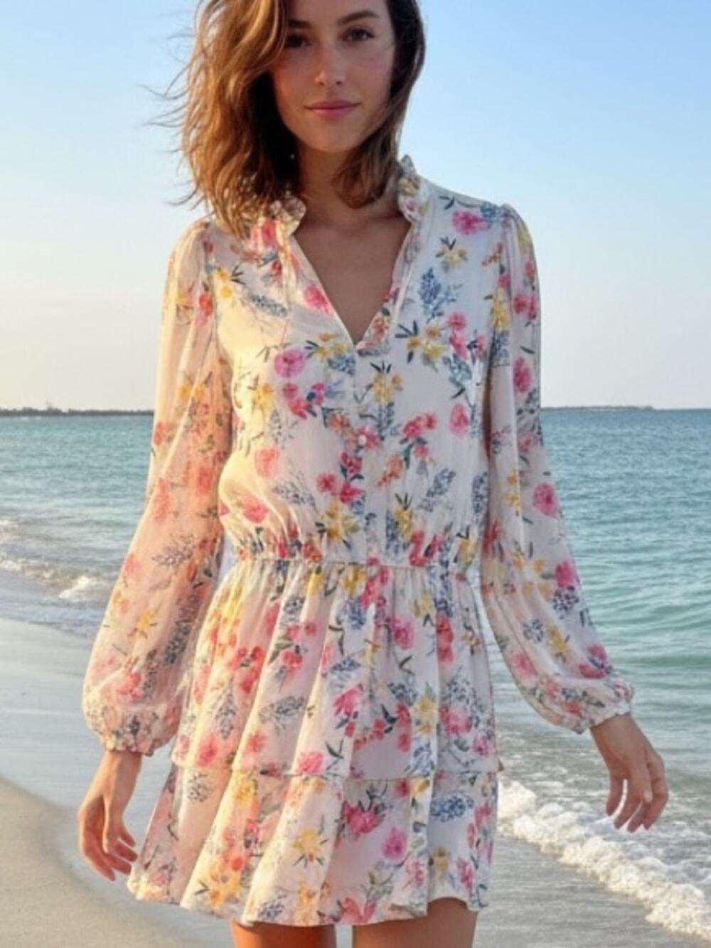 Yumi Kim Anthropologie Class NWT Class Act Dress Mulberry Ivory Floral SZ Small